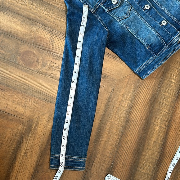 Cropped Arizona Jeans Co Jean Jacket Size XL 16 - Picture 7 of 12